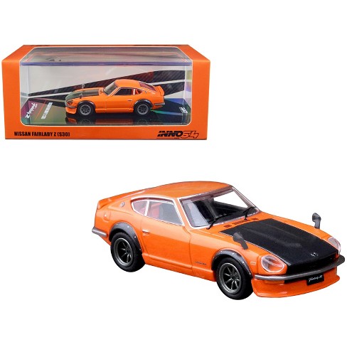 Nissan Fairlady Z (S30) RHD (Right Hand Drive) Orange with Carbon Hood 1/64  Diecast Model Car by Inno Models