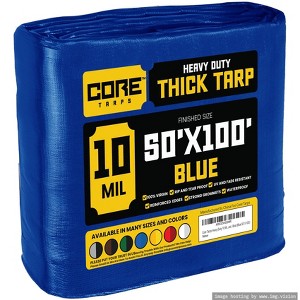 Core Tarps Heavy Duty 10 Mil Tarp Cover, UV Resistant, Rip Proof for Roof, Camping, Patio, Pool, Boat - 1 of 4