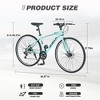 RISOKEYS 700C Hybrid Road Bike for Men & Women,7 Speed Hybrid Bike Aluminum Alloy Frame Double Disc Brakes , Lightweight Frame, Commuting, - 3 of 4