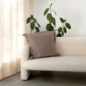 26" x 26" French Linen Euro Pillow with Flange | BOKSER HOME - 1 of 4