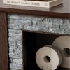 70" Modern TV Stand with 2-Door Storage, Faux Stone Media Console Cabinet, Large Entertainment Center - 4 of 4