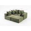 CAVINAS Comfy Corduroy Sofa with 4 Seaters,Magic Cube Sofa with Modular Configuration,U Shape Sectional Sofa for Living Room Furniture - 3 of 4