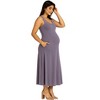 Maternity Scoop Neck Sleeveless Maxi Dress - 24seven Comfort Apparel™ - 2 of 4