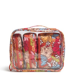 Vera Bradley Women's Outlet Clear 4 Piece Cosmetic Toiletry Bag Set - 1 of 2