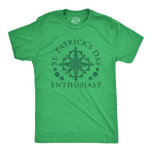 Mens St Patrick's Day Enthusiast Tshirt Funny Saint Patrick Day T-shirt Joke - Crazy Dog Men's T Shirt - image 1 of 4