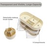 Unique Bargains Rotating Makeup Organizer with Drawer Beige 1 Pc - 3 of 4