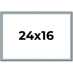 PosterPalooza | Textured Blue Picture Frame - UV Acrylic, Backing Board, Hanging Hardware Included - 1 of 4