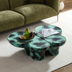 Sapphtopaz Modern Unique Coffee Table with Butterfly-Shaped Smooth Artistic Coffee Bar Elegant Coffee Tables Home Decor for Living Room,Office - 1 of 4