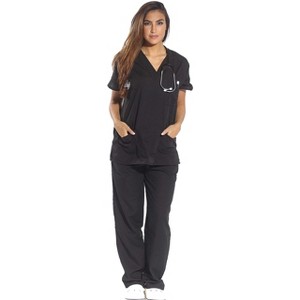 Just Love Scrub Set - 6 Pocket Medical Uniform - (V-Neck with Cargo Pant Nurse Set) - 1 of 1
