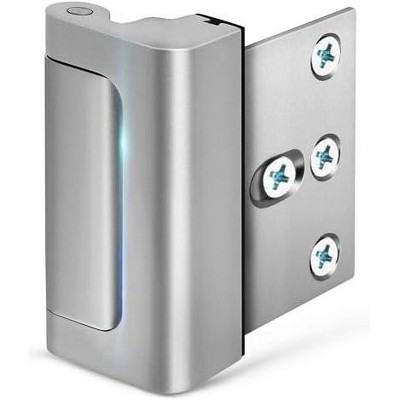 DOMETOUR Door Reinforcement Lock - Childproof Security Latch, Withstands 800 lbs, for Inward Swinging Front Doors, Prevents Unauthorized Entry