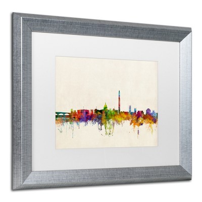 Trademark Fine Art -Michael Tompsett 'Washington DC Skyline' Matted Framed Art