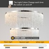 BAOURE 24-inch Crystal Chandelier LED Ceiling Lamp, Chrome Adjustable Color Temperature 3000K/4000K/6000K, Height Adjustable, Luxury Round Chandelier - 2 of 4