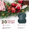 GAOMON 24 in Pre-Lit Christmas Wreath for Front Door, Artificial Christmas Wreath with 20 Led Lights and Timer, Xmas Wreath with Red Berries - 4 of 4