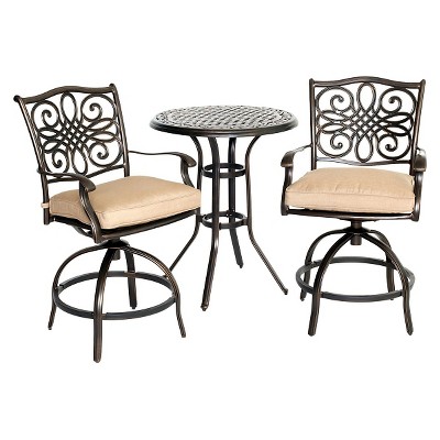 Hanover Traditions 3-Piece High-Dining Bistro Set