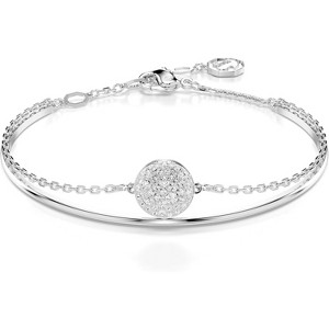 Sublima Bangle Bracelet with Meteor Motif and Snow Pavé Clear Crystals in Rhodium Setting - 1 of 4