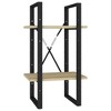 vidaXL 2-Tier Book Cabinet Sonoma Oak 15.7 in.x11.8 in.x27.6 in. Engineered Wood - 2 of 4