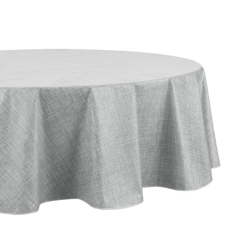 Monterey Linen Texture Vinyl Indoor/Outdoor Tablecloth - Elrene Home Fashions, 2 of 5