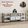 71" Rustic TV Stand with Storage - Holds TVs Up to 75", 2 Drawers & Open Shelves, Industrial Metal Frame Entertainment Center - 4 of 4