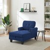 GDFStudio Barbara Corduroy Button-Tufted Chaise Lounge with Hidden Storage and Nailhead Trim - 2 of 4