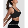 Women's Sports Bra with Medium Support Cross Back Padded Strappy Design Removable Cups Breathable Yoga Bra - 2 of 3