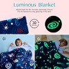 Joyfy Glow in The Dark Blanket - Soft Cozy Flannel Kids Throw Blanket 50"×60" Birthday Bedroom Decor - Space Gifts for Girls Boys Age 2 3 4+ - 3 of 4