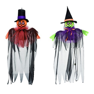 Transpac Fabric 35 in. Multicolor Halloween Animated Boo Character Set of 2