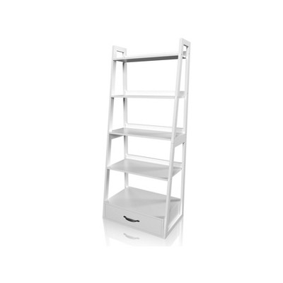 target white ladder bookshelf