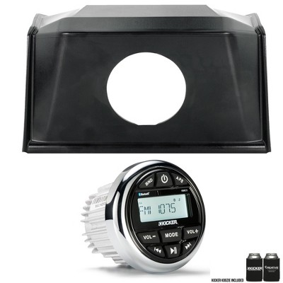 Polaris Bundle- 19+ Polaris RZR SPXRZRDASH2 Radio Mounting Kit and KICKER KMC2 Waterproof Radio