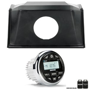 Polaris Bundle- 19+ Polaris RZR SPXRZRDASH2 Radio Mounting Kit and KICKER KMC2 Waterproof Radio - 1 of 4