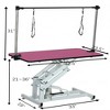 BENCMATE Pet Grooming Tool Z-Shaped Hydraulic Pet Grooming Table 330 Pounds Load Capacity Silent Lifting Non-Slip Surface, Pink, 42.50"*23.50"*21.75" - 4 of 4