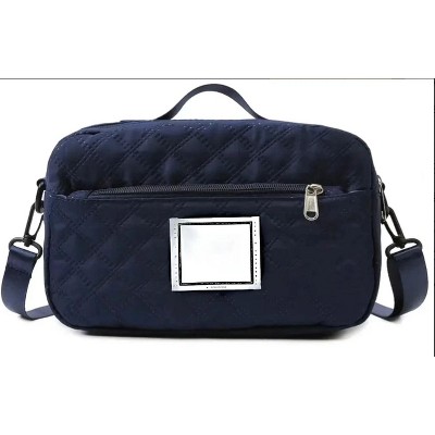 MaseiKar Three-dimensional Diamond Patterned Small Square Tote, Casual Commuting Shoulder Bag with Dry Wet Separation & Double-sided Pockets,