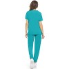 MediChic Womens 8-Pocket Scrubs Set- Mock Neck with 4-Pocket Jogger Scrub Pants - 3 of 4