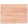 vidaXL Wall Shelf Light Brown 31.5 in.x23.6 in.x(0.8 in.-2.4 in.) Treated Solid Wood Oak - 4 of 4