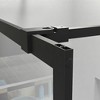 Lirago,Black 3-Panel Walk-in Shower Screen Door with Tempered Glass for Wet Rooms - 4 of 4
