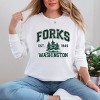 Forks Washington Distressed - Women's Garment Dyed Long Sleeve Graphic T-Shirt - 3 of 4