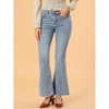 INSPIRE CHIC Women's High Waist Slash Pocket Wide Leg Denim Jeans - image 2 of 4