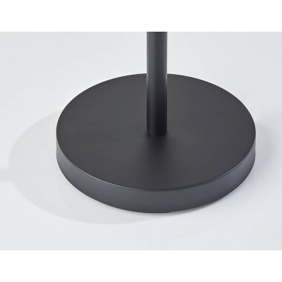 Adjustable Black and Walnut Wood LED Floor Lamp with Smart Switch