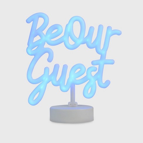 Disney Princess X Popsugar Belle Be Our Guest Neon Desktop Lamp Includes Led Light Bulb Target