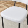 NicBex 18.3"H Modern Minimalist Ergonomic Dining Chairs with Curved Back,Set of 4,PU Leather Dining Room Furniture for Indoor&Outdoor Use - 4 of 4