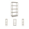 Signature Design by Ashley Ryandale 73" Bookcase, Antique Brass Finish Metal Frame with Clear Glass Shelves, Modern Industrial 5-Shelf Display - 4 of 4