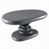 Royal Hampton End Table, 30 Inch Asymmetric Stacked Pebble Base, High Gloss Gray - 3 of 4