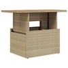 vidaXL Garden Table Beige PE rattan 39.4 in x 21.7 in x 28.7 in - 2 of 4