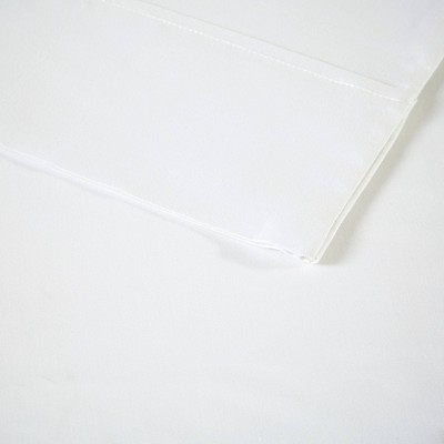 Queen White Cotton Polyester Sateen Sheet Set