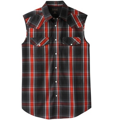 KingSize Men's Big & Tall Tall Western Snap Front Muscle Shirt