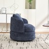 KWPZQEB Modern Accent Chair, 360° Swivel Barrel Chair with Pillow, Chenille Armchair Club Chair for Living Room Bedroom - 4 of 4