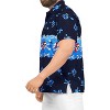 HAPPY BAY Men's Halloween Costumes Hawaiian Shirts Short Sleeve Button Down Shirt Mens Party Shirts Casual Holiday Shirts for Men Funny - 3 of 4