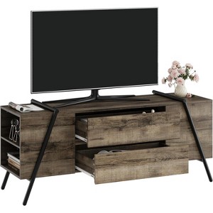 TV Stand up to 65 Inch TV, Modern Entertainment Center with 2 Storage Drawers & Side Open Shelves, TV Console Table, for Living Room, Bedroom - 1 of 4