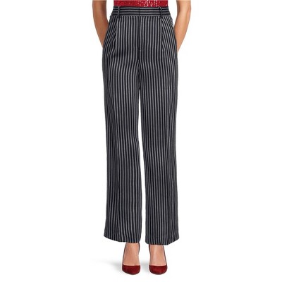 Tommy Hilfiger Womens High Rise Wide Dress Pants