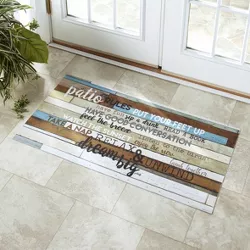 Lakeside Indoor and Outdoor Multicolor Coastal Area Rug for the Patio - 22 x 43
