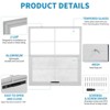 2pcs Shed Windows, Flush Mount Window with Tempered Glass and Fiberglass Screen, Small Window with Screws for Shed, Chicken Coop, Playhouse - 3 of 4